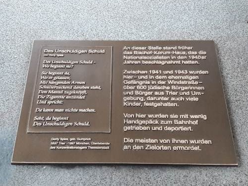 Denkmal Korum Haus Trier Text mb 500