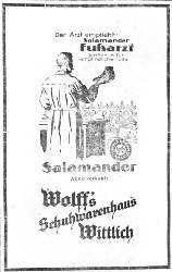 Anzeige Schuhhaus Wolff FJS 250 