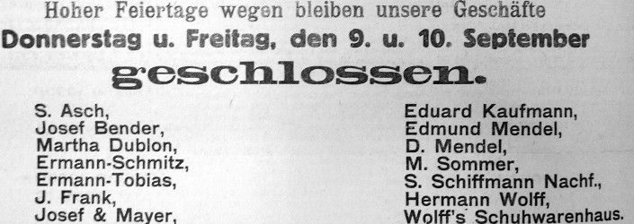 Feiertagsschließung 1926 250