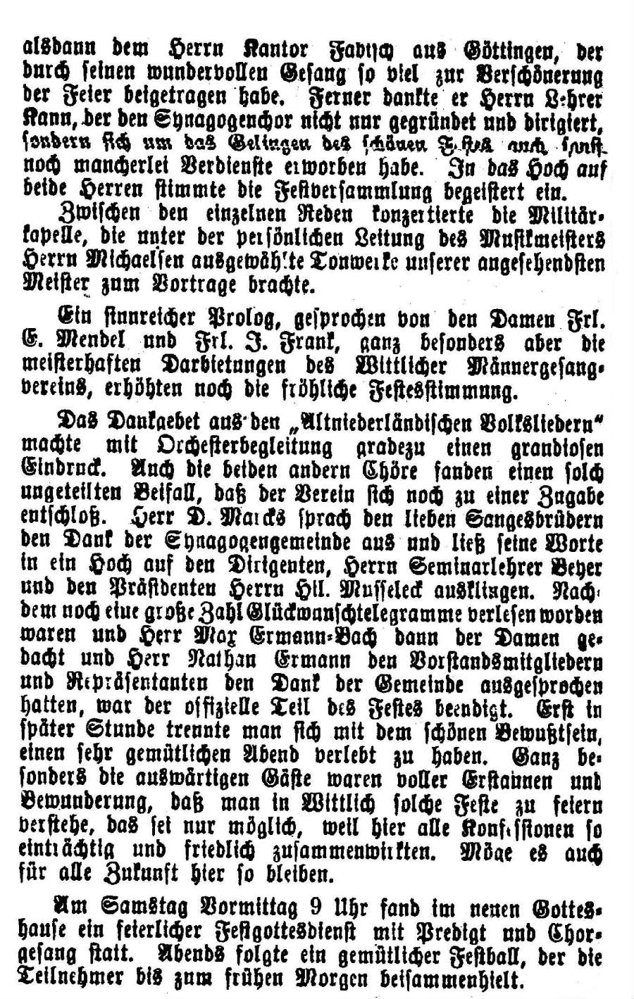 Bericht Einweihung Synagoge WK 01121910 C 900